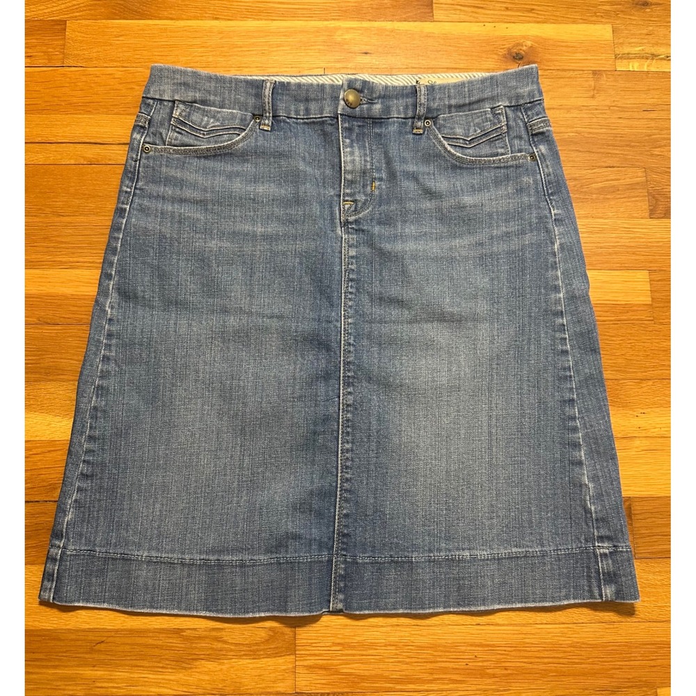 Gap Limited Edition Denim Skirt Medium‎ Wash Blue A-Line Knee Length Size 29/8